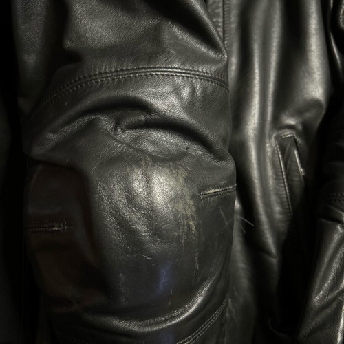Dainese Black Leather Motorcycle Jacket used, size 46