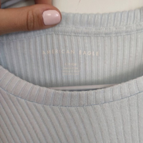 American Eagle long sleeve shirt baby blue like new, Small