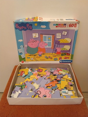Παζλ Peppa Pig, σετ maxi supercolor 60 κομματιών και maxi 24 κομματιών