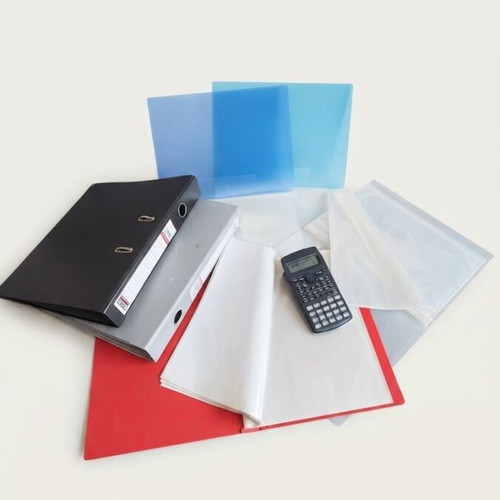 Complete Office Organization Set with Ring Binders, Folders, Calculator