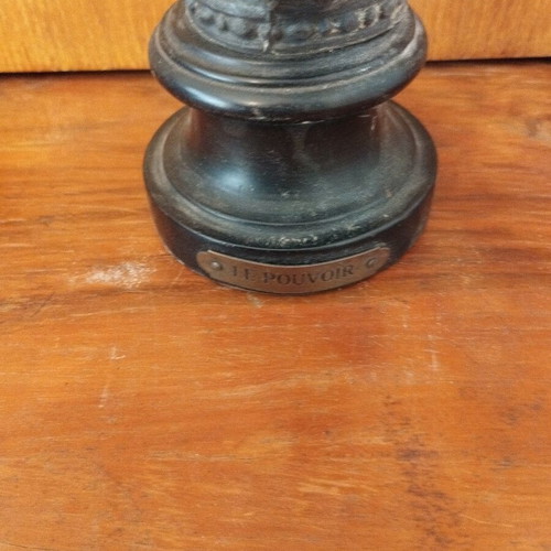 Metal figurine, approximately 35 cm tall