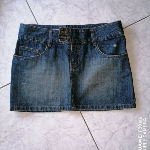 Trf women's mini jean skirt like new, blue, size S