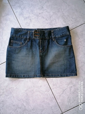 Trf women's mini jean skirt like new, blue, size S