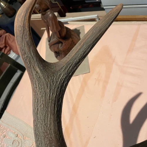 Lamp made of deer antler like new, made in 1960