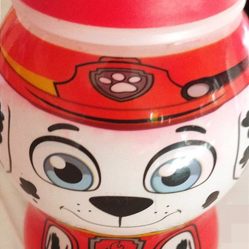 Pawpatrol kids cup used with plastic-like lid