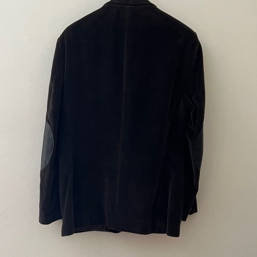 Zara jacket used, dark brown, size 50, velvet with leather details