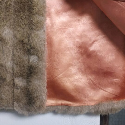 Eco fur coat new, beige, size M/L