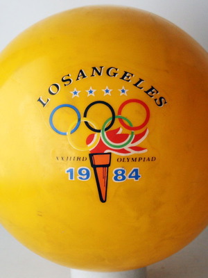 Large plastic ball Olympic Games Los Angeles 1984 new, 86cm circumference