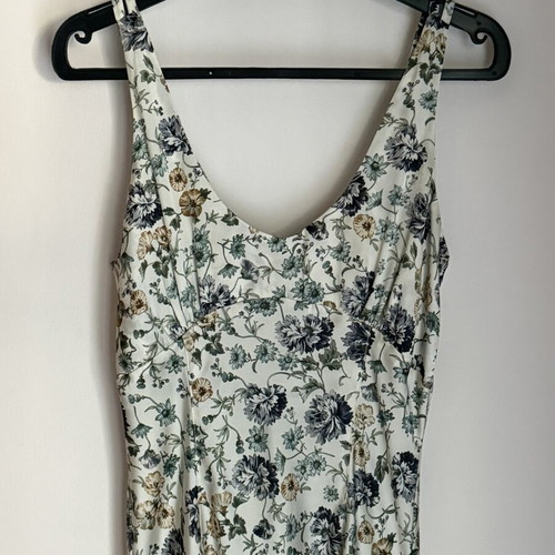 Zara ultimate slip dress, satin, multicolor floral