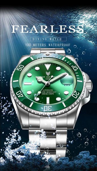  roli 2022 LIGE me michanismo avtomato  New Watch Men Automatic Mechanical Tourbillon Clock Fashion Sport Diving Watch 100ATM Waterproof Luminous Watches Men's