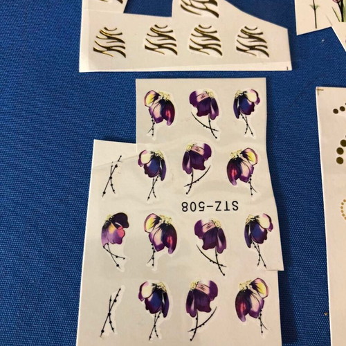 Water Nail Stickers Set of 6 used, full nail