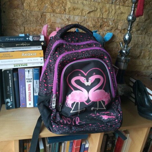 Polo shoulder bag used, black and pink