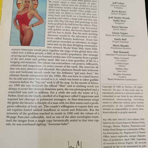 Playboy Press 1996 magazine used, Pamela Anderson tribute