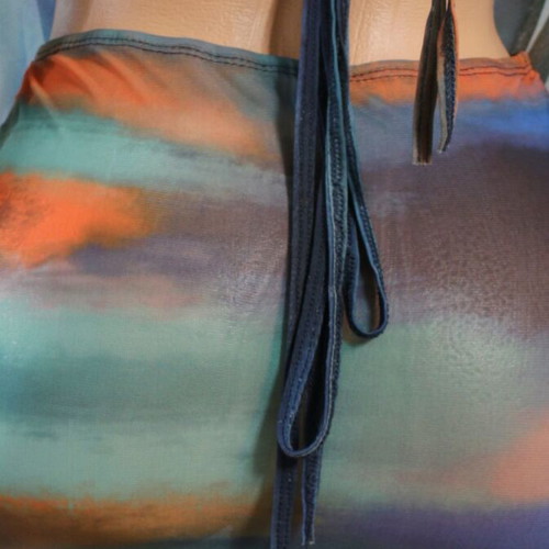 Beachwear beach set degradé style new, blue and orange