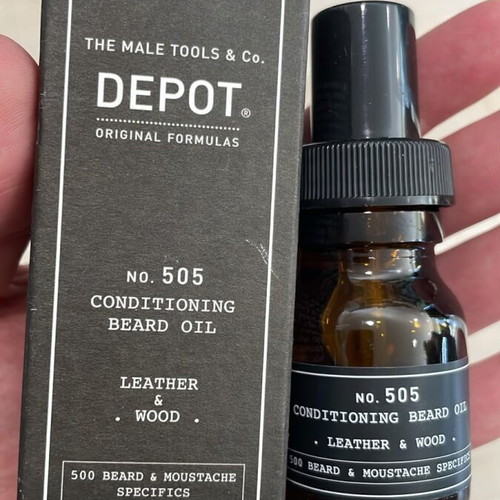 Depot No. 505 Conditioning Beard Oil 30 ml Leather & Wood new