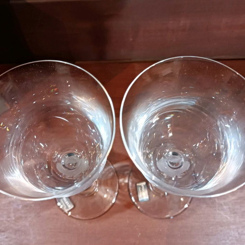 Spiegelau wine glasses new with frosted glass hearts, set of 2