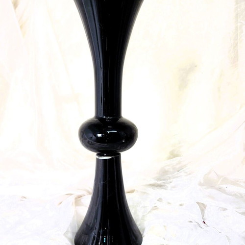 Decorative vase set cobalt blue and black minimal, like new, 3 pieces