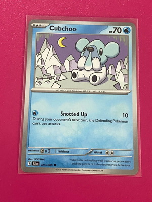 Pokemon Card BLK English Cubchoo new in Black Bolt sleeve
