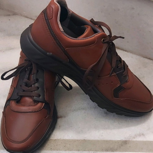 Boxer Sneakers brown leather men's shoes new, size 41
