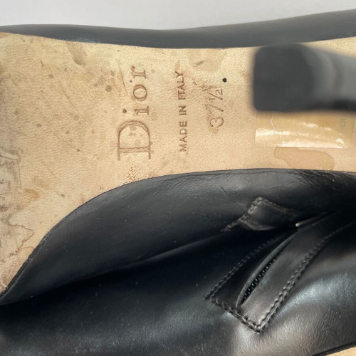 Dior leather heels like new, black, size 37.5