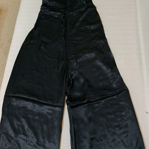 Bershka black satin one-piece jumpsuit new, size M