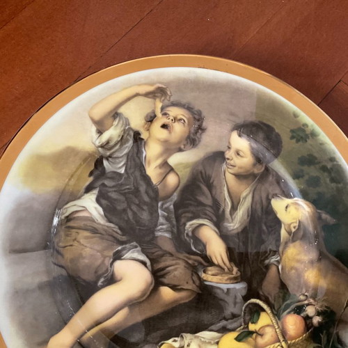 Fenton English porcelain plate with Murillo painting, diameter 27 cm