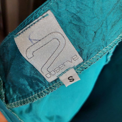 Observe midi dress green emerald used, open back, size S