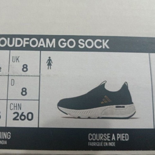 Adidas Cloudfoam Go Sock women's athletic shoes size 42 new black