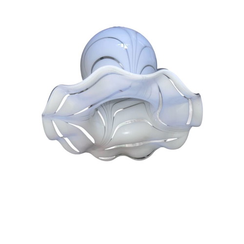 Vintage opaline glass ceiling light 60s like new, Murano style Ø38