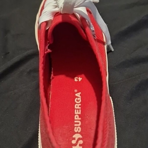 Superga 2750 Red Canvas Sneakers Size 43, Almost New
