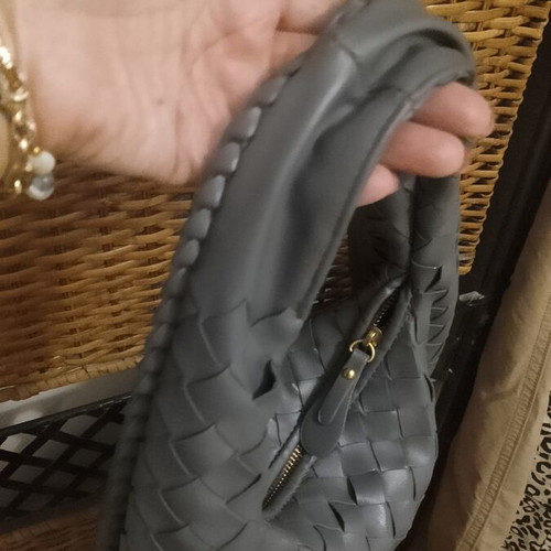 Paris Bag Shoulder grey like new, vegan PVC