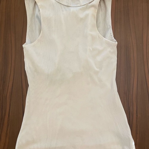 Blouse-Top With Basque Like New, Beige, Size S