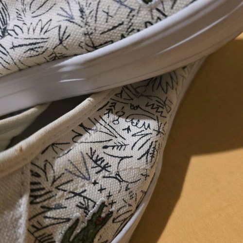 Lacoste canvas shoes used, size 37, white
