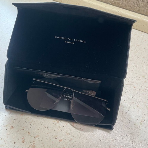 Carolina Lemke sunglasses used, black with original case