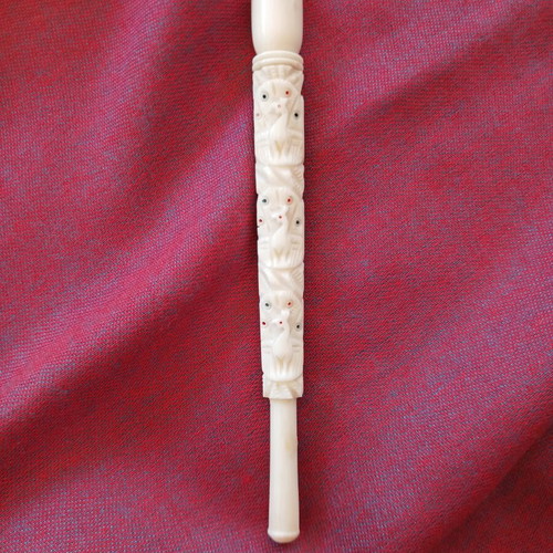 Carved Smoking Pipe from Bone 19th Century like new