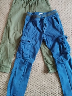 Boys' pants used, blue and khaki, age 5