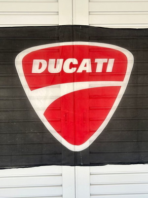 Ducati flag banner used, large size 150x90 cm