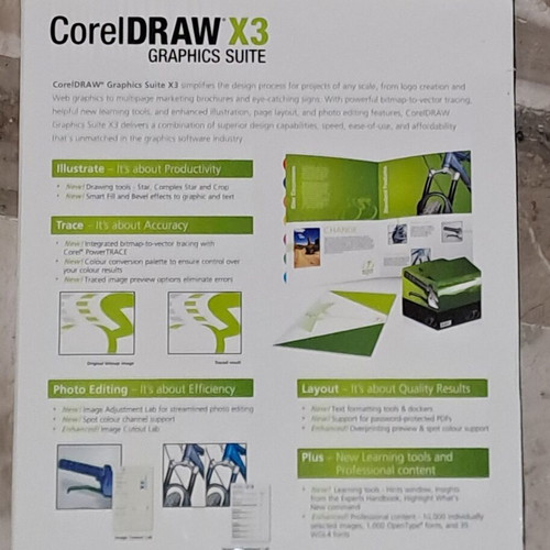 Corel Draw X3 Graphics Suite 4 CD-ROM new, vintage