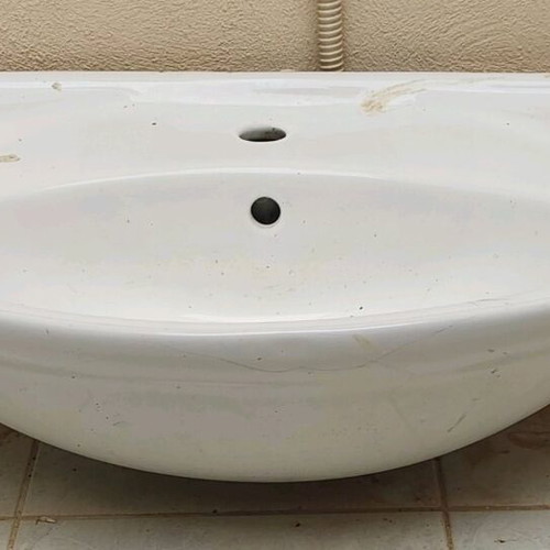 Large Porcelain Bathroom Sink 75cm used with scratch