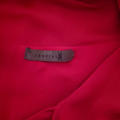 Xandres silk blouse like new, red, size XL