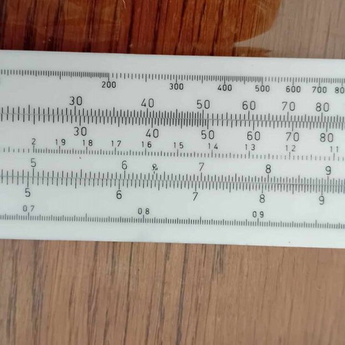 Slide rule used from 1963, mechanical calculating device