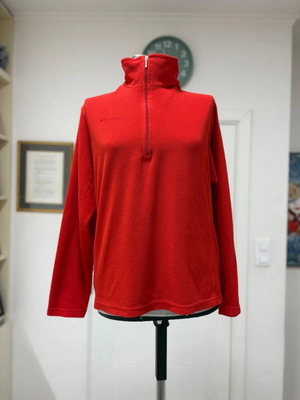 Mammut γυναικείο fleece Tecnopile κόκκινο με φερμουάρ 1/4 μεταχειρισμένο μέγεθος M/L