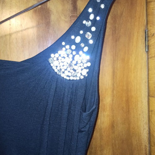 Women's jumpsuit used, size L, black with stones and zipper