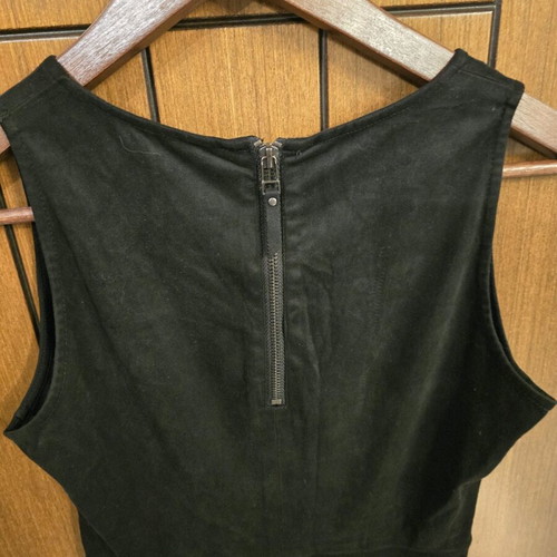 Stradivarius suede dress new, black, size S