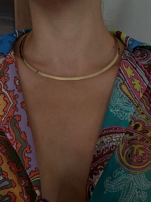 Gold stainless steel necklace new