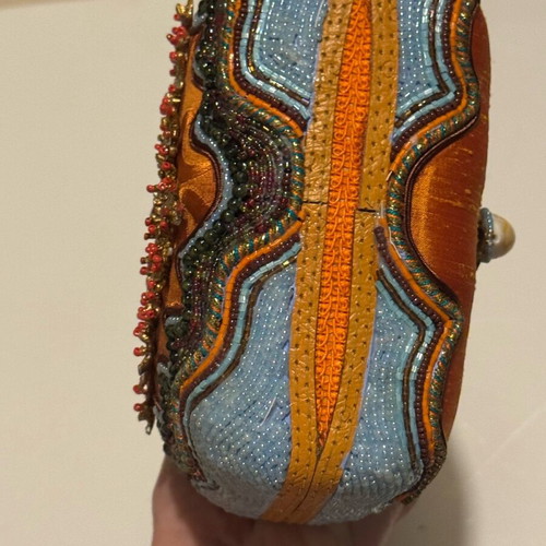 Mary Francis Ornate Sea Mermaid multicolor clutch bag used