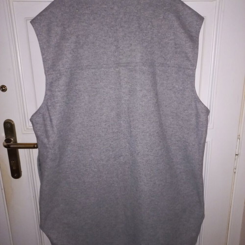 H&M Sleeveless Overshirt Large Grey Melange New