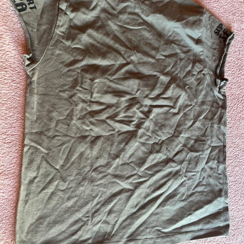 Zara T-shirt, green and grey, size L
