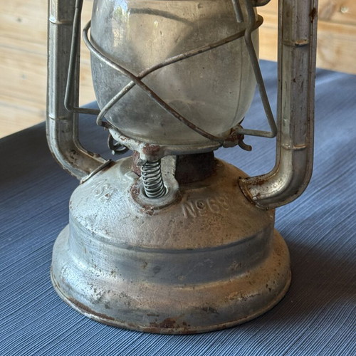 Antique oil lamp used