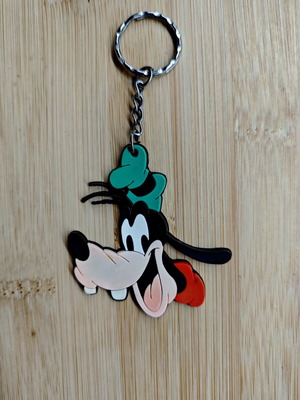 Vintage Disney Goofy rubber keychain